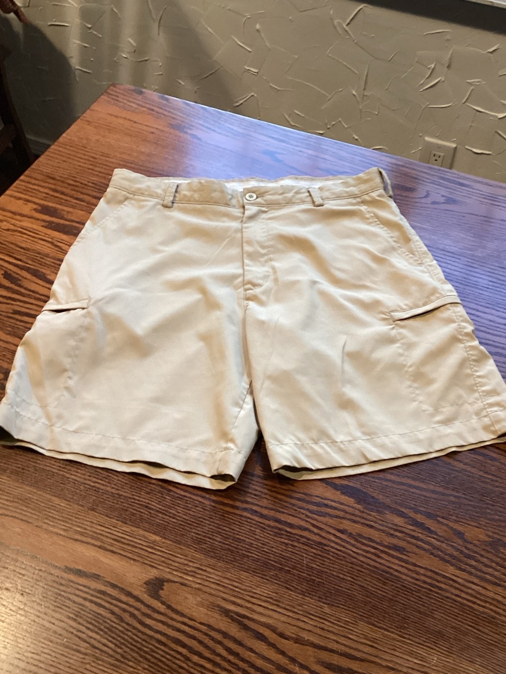 Men's Snake Eyes Flat Front Khaki Golf Shorts